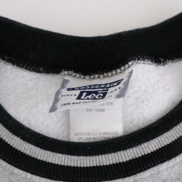 Lee CrossGrain Vintage Grey Logo Crewneck Sweater - Picture 11 of 11